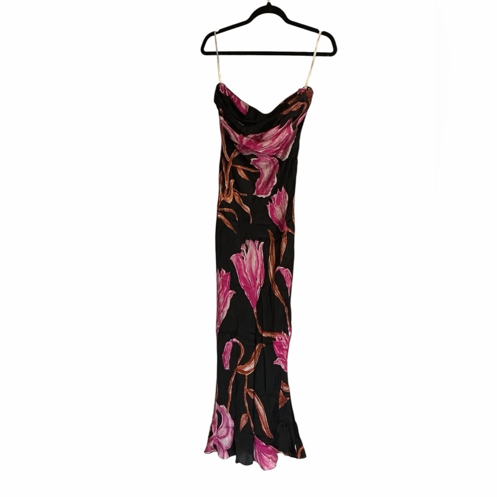 ROCOCO SAND Maxi Strapless Dress in Black & Pink - Picture 2 of 7